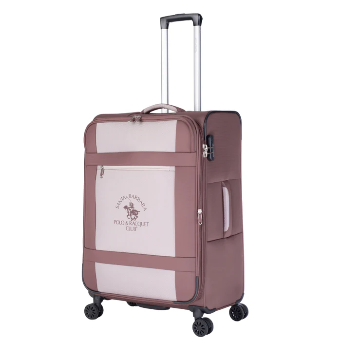 מזוודה בינונית אופנתית מתרחבת בד "25 דגם LOS ANGELES מבית המותג היוקרה POLO CLUB