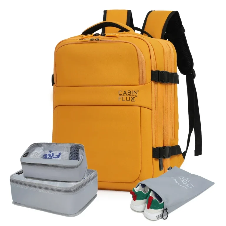 תיק עליה למטוס מתרחב 40x30x20cm כולל קוביות אריזה מבית CABIN FLUX דגם Iconic