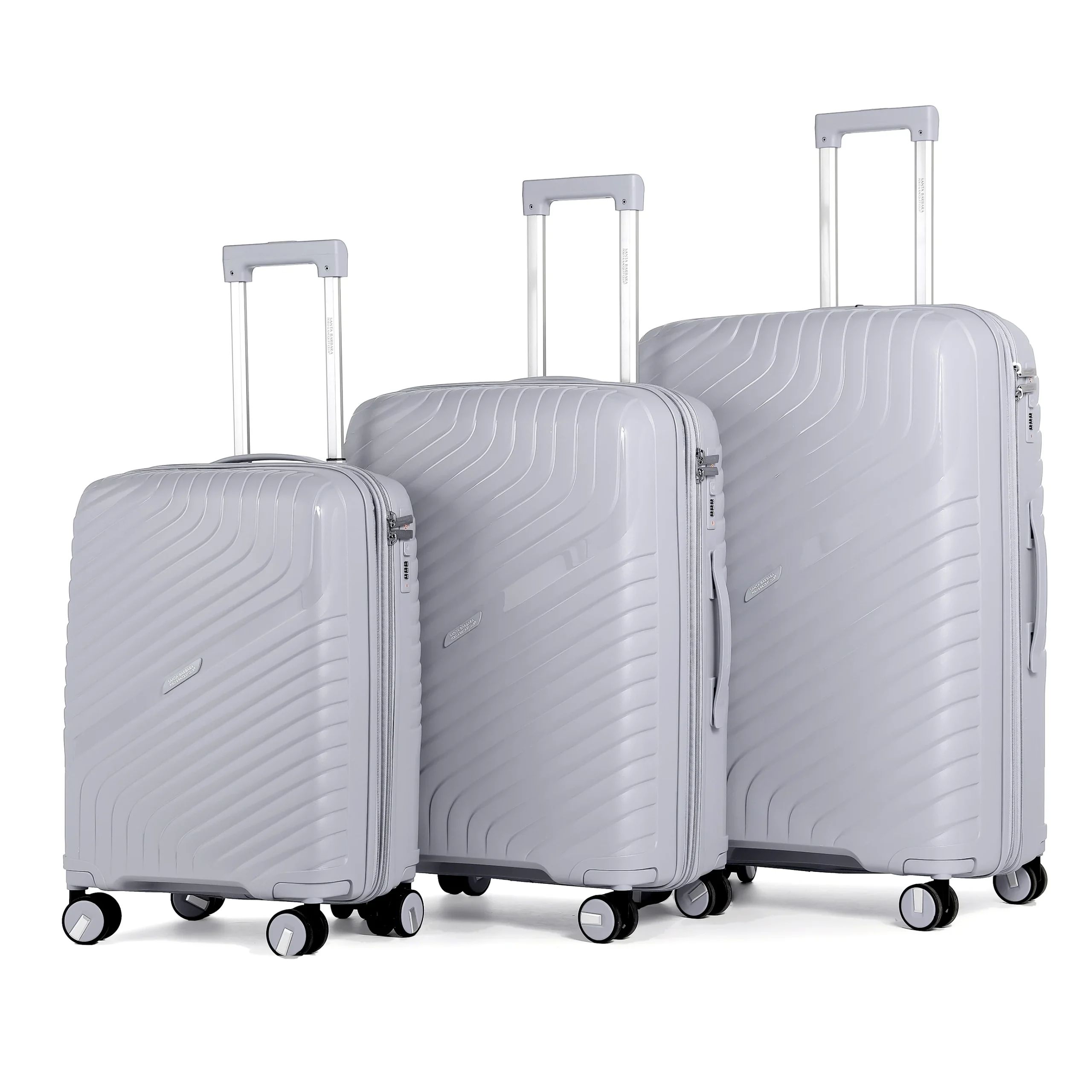 סט 3 מזוודות קשיחות מחומר PP בלתי שביר, דגם STAMFORD מבית המותג היוקרתי POLO CLUB – תמונה 3