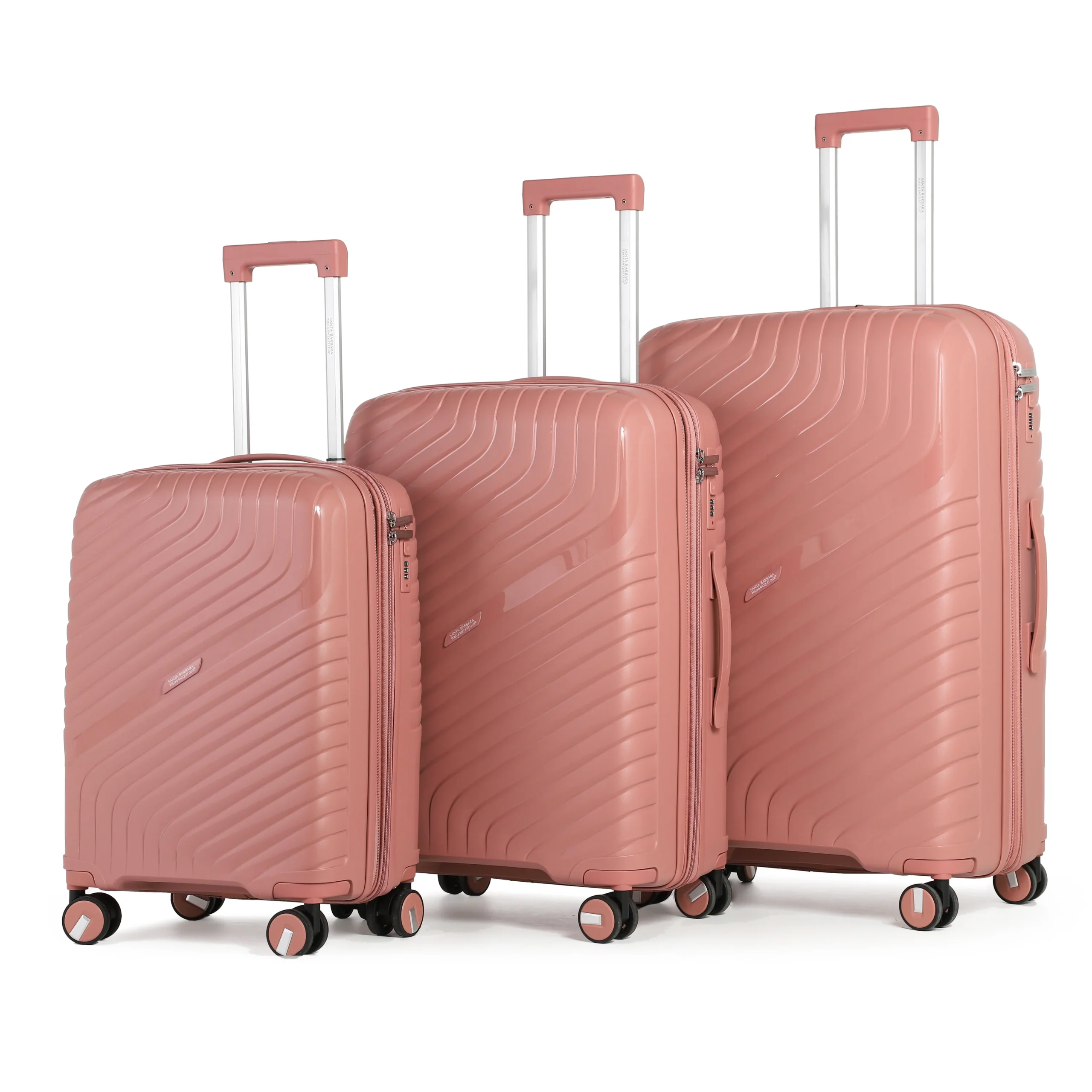 סט 3 מזוודות קשיחות מחומר PP בלתי שביר, דגם STAMFORD מבית המותג היוקרתי POLO CLUB – תמונה 4