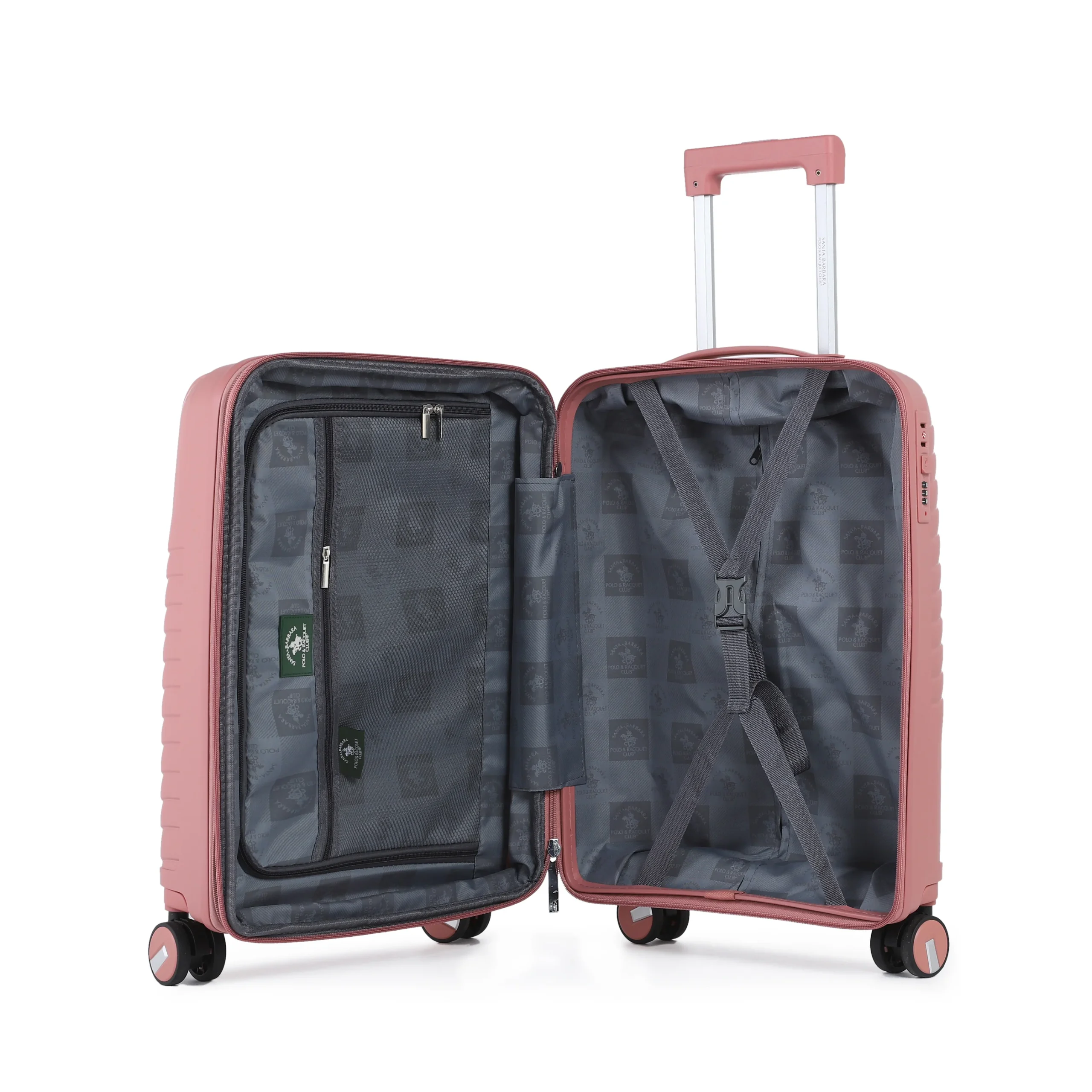 סט 3 מזוודות קשיחות מחומר PP בלתי שביר, דגם STAMFORD מבית המותג היוקרתי POLO CLUB – תמונה 5