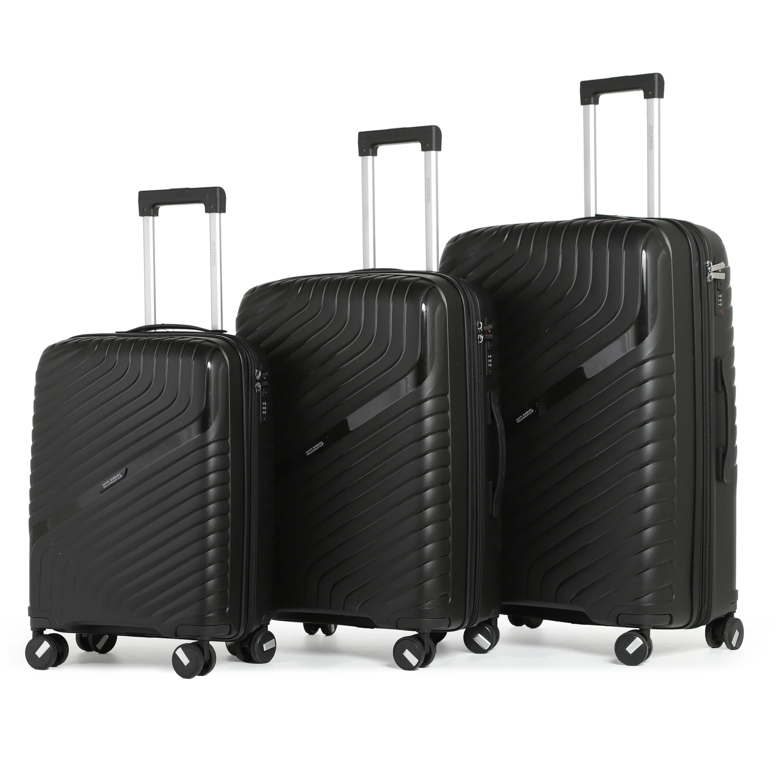 סט 3 מזוודות קשיחות מחומר PP בלתי שביר, דגם STAMFORD מבית המותג היוקרתי POLO CLUB – תמונה 2